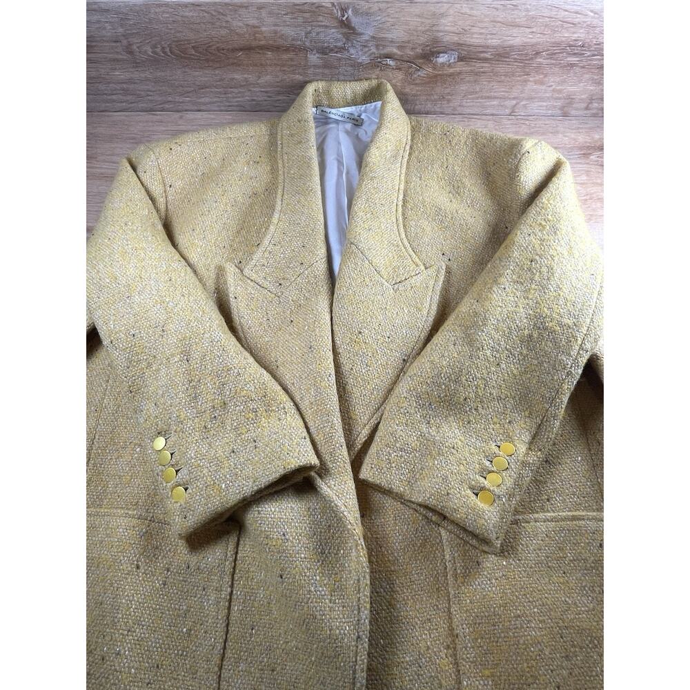 Authenticated Balenciaga Wool Blend Oversized Coat Jacket Chest 52 Retail $1500 - Picture 13 of 16